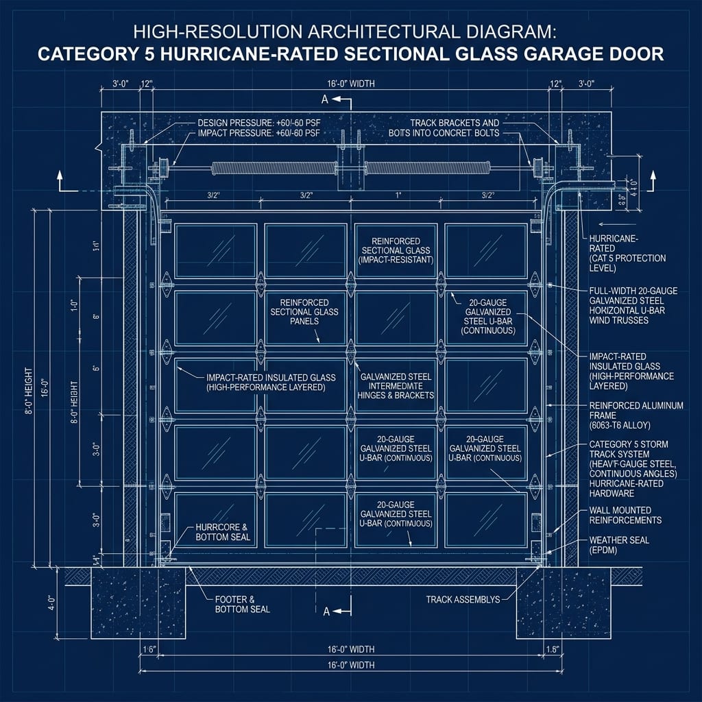 20-Gauge Galvanized Steel Horizontal U-Bar Wind Trusses Blueprint Schematic | Six Senses Builders
